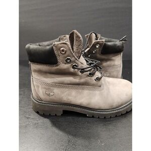 Timberland Gray Suede Waterproof Lace Up Boots Size 3
